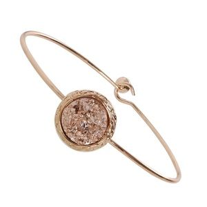 NEW Gold Druzy Crystal Bracelet
